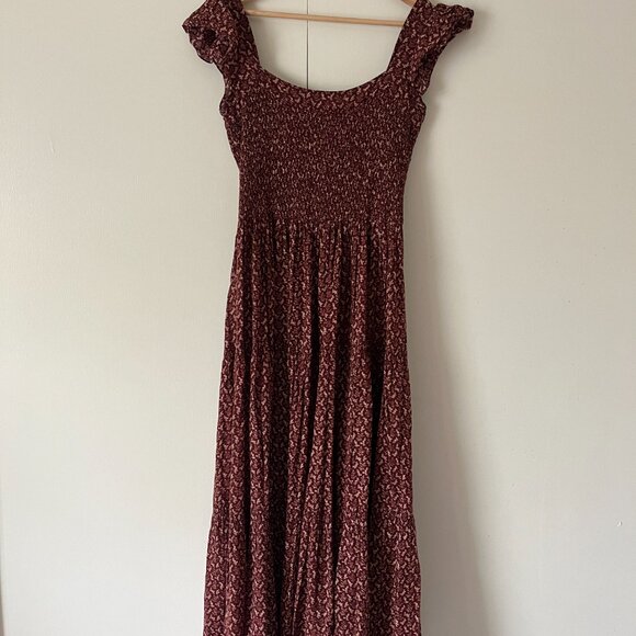 Dôen Honeysuckle Dress Wine Winter Ditsy S - Picture 4 of 5